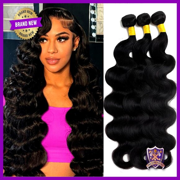 3 Brazilian Body Wave Human Hair Bundles 22 24 26 Inch Extensions